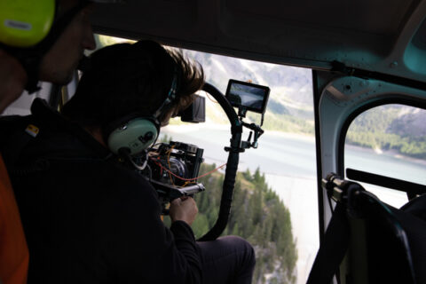 Tournage en hélicoptère